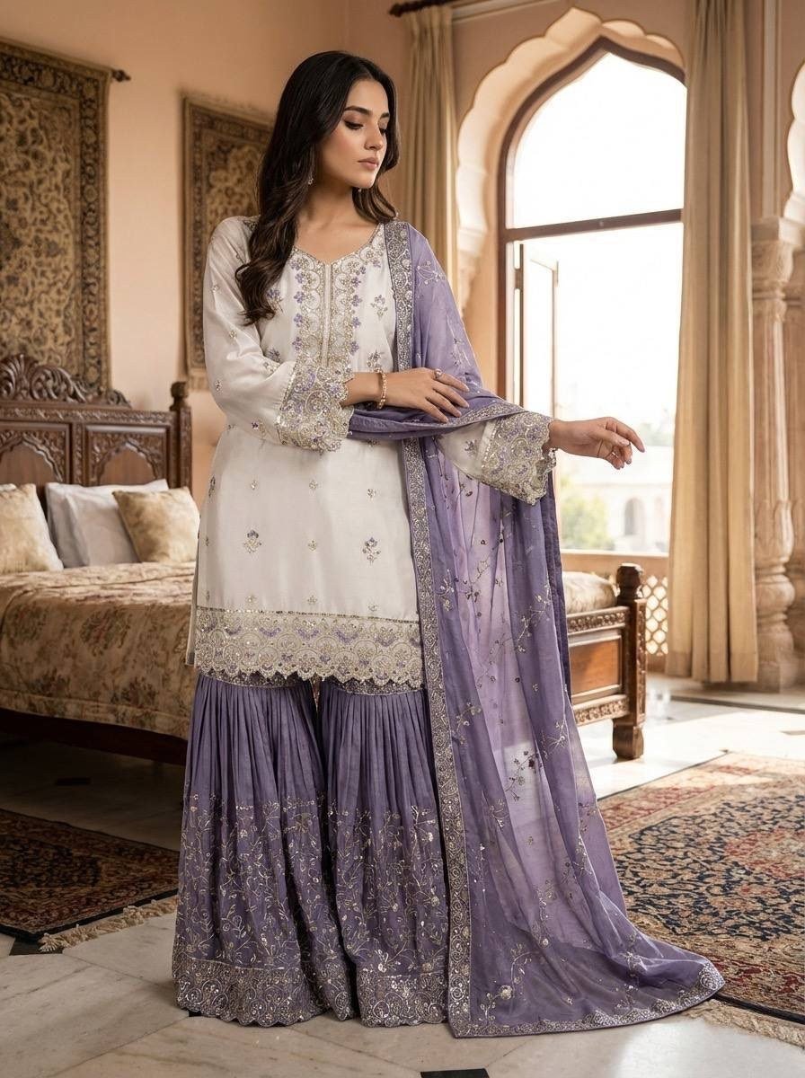RANISAHAB Maharani Elegance Sharara Suit