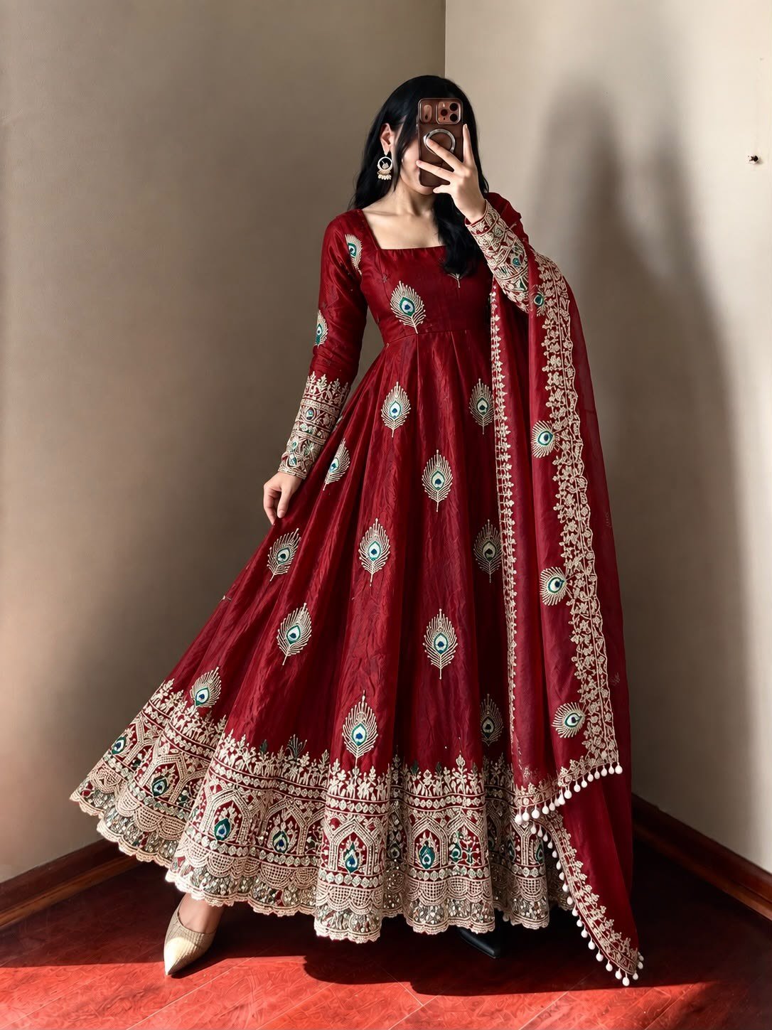 Madhavika Morpankh Designer Gown Set